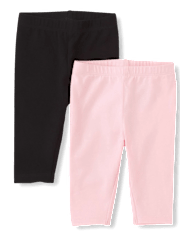 Lot de 2 leggings capri pour bébé et toute-petite fille