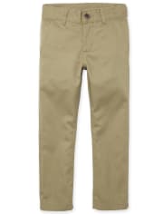 Boys Uniform Twill Woven Stretch Straight Chino Pants 5-Pack | The Children's  Place - FLAX