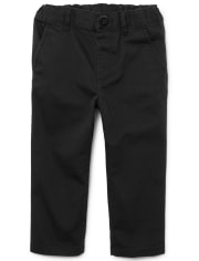 Pantalones chinos ajustados de uniforme para bebés y niños pequeños
