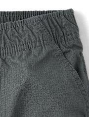 Short cargo garçon en tissu ripstop à enfiler