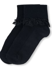 Girls Lace Ruffle Socks