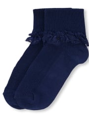 Calcetines con volantes de encaje para niñas