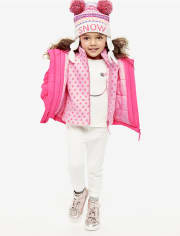 Toddler Girls Colorblock Hooded 3 In 1 Jacket