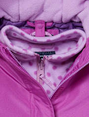 Toddler Girls Colorblock Hooded 3 In 1 Jacket