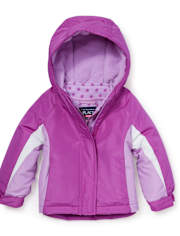 Toddler Girls Colorblock Hooded 3 In 1 Jacket