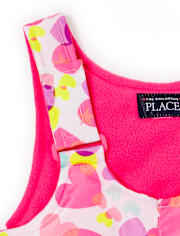 Monos de nieve estampados para niñas pequeñas