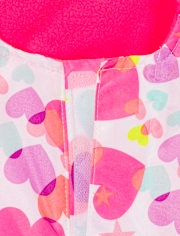 Monos de nieve estampados para niñas pequeñas