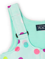 Toddler Girls Print Snow Overalls