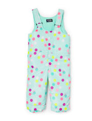Toddler Girls Print Snow Overalls