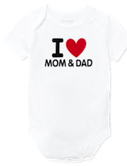 Body graphique bébé maman et papa unisexe
