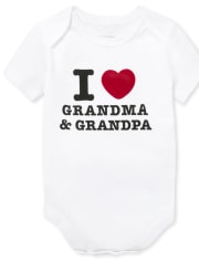 Body gráfico unisex para bebé con diseño de abuela y abuelo