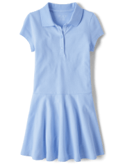 Girls Uniform Pique Polo Dress