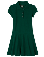 Girls Uniform Pique Polo Dress