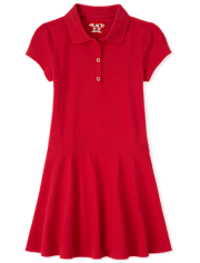 Girls Uniform Pique Polo Dress