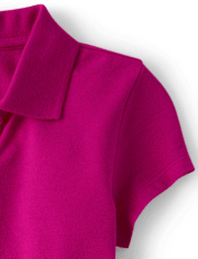 Vestido tipo polo de piqué de uniforme para niñas
