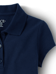 Vestido tipo polo de piqué de uniforme para niñas