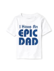 Camiseta gráfica a juego de manga corta "Tengo un papá épico" para niños pequeños Papá y yo