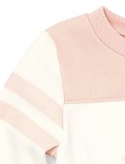 Toddler Girls Long Striped Sleeve Embellished 'This Girl Won't Stop' Fleece Top And Leggings Set