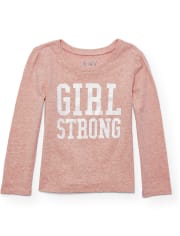 Toddler Girls Glitter 'Girl Strong' Graphic Tee