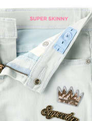 Girls Patch Denim Jeans