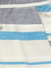 Shorts deportivos sin cierres a rayas para niños