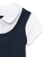 Robe 2 en 1 Uniforme Ponte Knit pour toute-petite fille