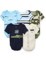 Baby Boys 'See You Later' Alligator Bodysuit 5-Pack