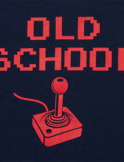 T-shirt graphique assorti « Old School » à manches courtes pour homme papa et moi