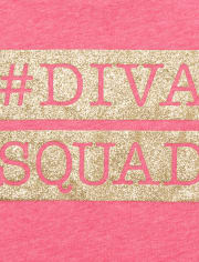 Camiseta gráfica a juego de manga larga para niñas Mami y yo 'Diva Squad'