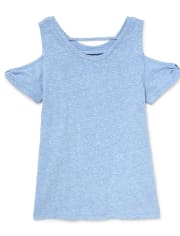 Girls Cold Shoulder Cut Out Top