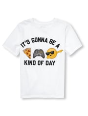 Camiseta con estampado de emoji para niños