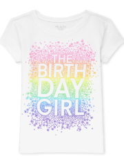 Camiseta gráfica de cumpleaños para niñas