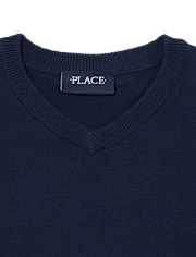 Suéter de uniforme con cuello en V para niños