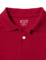 Polo de piqué uniforme para niños pequeños