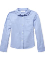 Girls Uniform Oxford Button Up Shirt