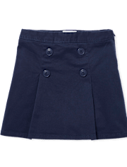 Girls Uniform Stretch Button Skort