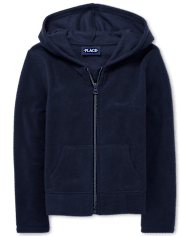Girls Microfleece Zip Up Hoodie