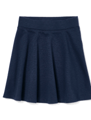 Jupe-short uniforme en tricot point de Rome pour fille