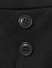 Toddler Girls Uniform Pleated Ponte Knit Button Skort