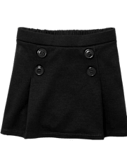 Toddler Girls Uniform Ponte Knit Button Skort