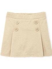 Toddler Girls Uniform Ponte Knit Button Skort