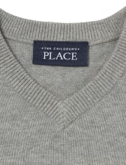 Smoke The Childrens Place Boys Toddler Uniform V-Neck Sweater Vest 9-12 Months