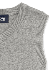 Chaleco de suéter con cuello en V uniforme para bebés y niños pequeños