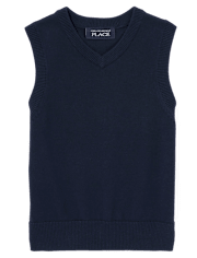 Gilet d'uniforme à col en V pour tout-petits garçons