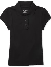 Girls Uniform Ruffle Pique Polo