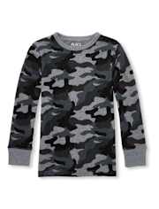 Boys Camo Thermal Top