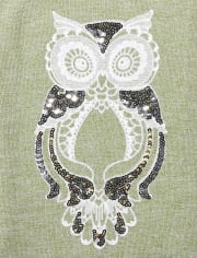 Haut pull léger à motif graphique et ornements pour fille