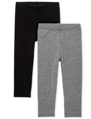 Lot de 2 leggings pour bébé et toute-petite fille