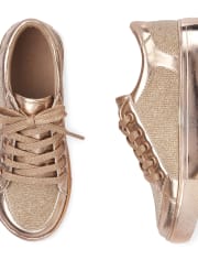 Zapatillas bajas metalizadas para niña