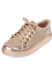 Zapatillas bajas metalizadas para niña